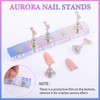 Difenni Nail Stand Acrylic Aurora Nail Display Stand Magnetic Nail