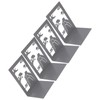 4 Pcs Metal Bookends Anti Slip Exquisite Beautiful Unique Design