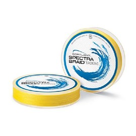 Cortland Respaldo de línea de mosca hilada en gel, 300 yardas (50 libras, amarillo de alta visibilidad)
