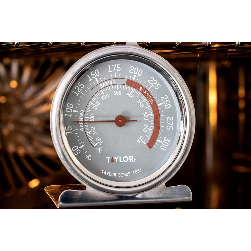 TAYLOR TYPTHOVEN Pro Oven Thermometer, Stainless Steel, 9 x 8.5