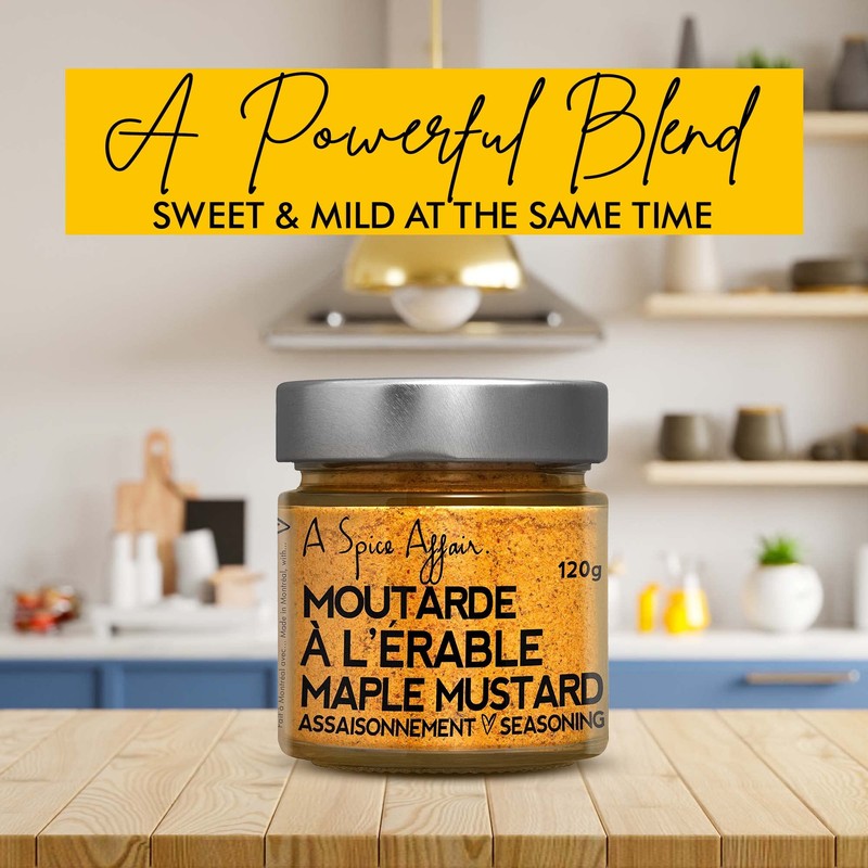 Maple Mustard Seasoning A Spice Affair 120g (4.2 Oz) Jar