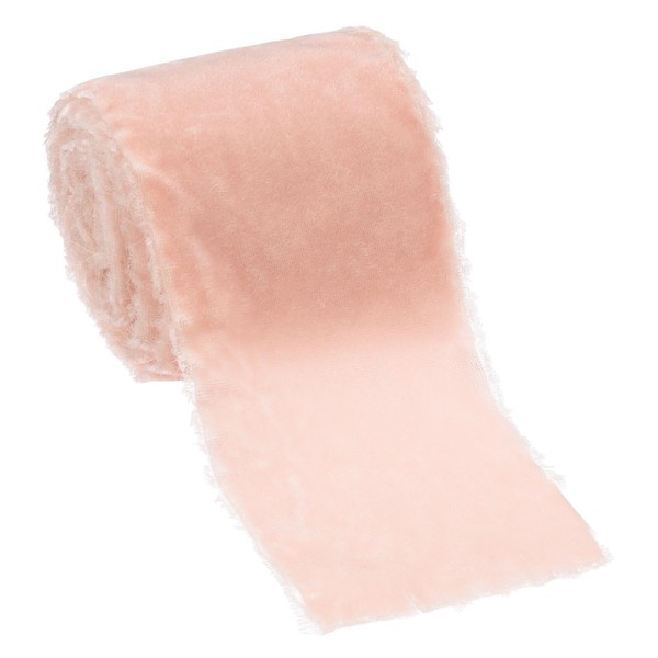 PATIKIL Light Pink Polyester Velvet Ribbon, 3 Inch x 3