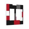 Red Black White Grey Geometric Abstract 2 Gang Double GFCI