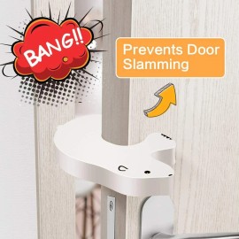 IZOOA Foam Door Stopper 3pk, Door Slam Stopper Izooa Finger Pinch Guard Baby Proofing