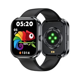 New Large-screen Smartwatch With Built-in Microphone for HD Voice Calls, Long-lasting Battery, Multiple Styles and Sports Modes,Color: Black-3