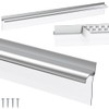 30" Chrome Framed Shower Door Replacement Bottom Deflector, Applied Mounting
