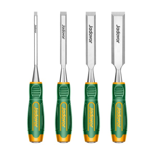 Jadever 4-Piece Wood Chisel, 5.5-Inch Woodworking Chisel Set, Beveled Edge