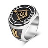 Eastlily Titanium Steel Masonic Ring Masonic Master Mason Ring Freemason