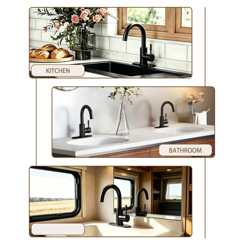 Fransiton Bathroom Faucets, Bar Sink Faucet Single Hole for Bathroom