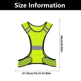 WQEDVN High Vis, Running Reflective Vest, Reflective Vest, for Women Men Kids Biking Cycling Riding Travel Drivers Workers Clothing Accessories(Fluorescent Yellow)