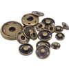 30 Sets Antique Brass Sew On Snap Fasteners Metal Snap