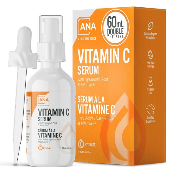 All Natural Advice 20 Vitamin C Serum Organic 60ml Vitamin