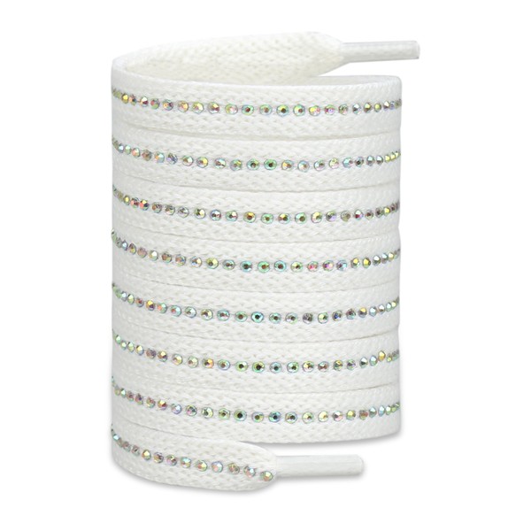 Naivlizer Rhinestone Sparkle Flat Shoelaces for Women - Bling Charm