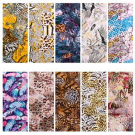 GOGOONLY 10 Rolls Nail Foil Transfers Stickers Peacock Leopard Tiger Animal Pattern Laser Nail Art DIY Designs Decals Decoration Manicure - BH000983