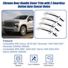 FZJDSD 4Pcs Chrome Door Handle Cover Trim with 2 Smartkey