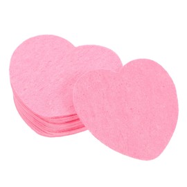 OATIPHO 50pcs Heart Shaped Pink Makeup Removal Cleansing Pad Instant Expansion for Deep Cleansing Gentle Wood Pulp Cotton Travel Essential for Sensitive Skin