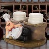 Cute Chef Statue Salt & Pepper Bottle Holder Ornaments Home