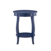 Powell Navy Blue Shapely Legs and Shelf Phipps Round Side