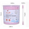 HOMEFOX Black Cotton Swabs Spiral Pointed - 200 Count Organic