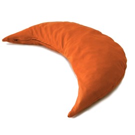 Swiss Pine Cushion Moon Approx. 50 cm Orange with Additional Organic Lining