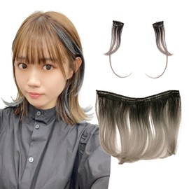 AQUADOLL wgt818-B-SGY Wig Inner Point Collar One-Touch Clip Extensions Bob SGY. Silver Gray