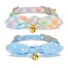 Petiry Cat Collar with Removable Bowtie,Cute Quick Release Kitten Collar