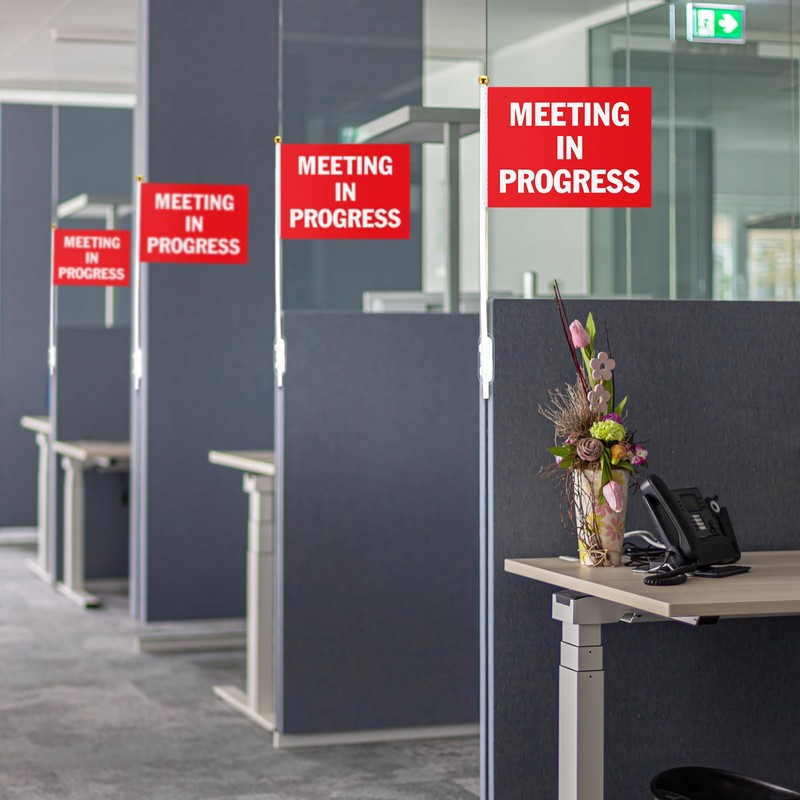 SmoothNovelty 6 Pack Double Sided Desk Sign Flag Office Privacy