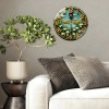 30cm Diameter Glass Wall Clock with Diamond-Cut Hands for Added