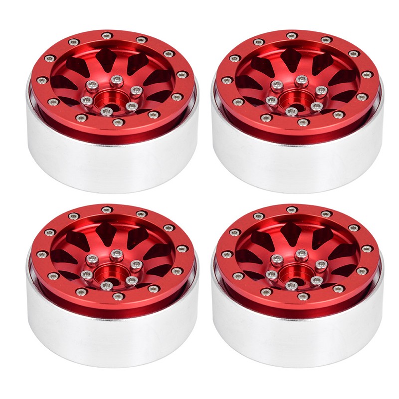 4pcs 1.9" 10 Hole Fashion Alloy Beadlock Wheel Hubs for