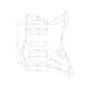 KAISH Northwest Guitars Strat HSS 3D Printed Plastic Pickguard ST