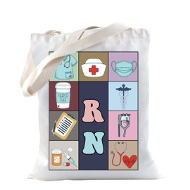 TSOTMO Registered Nurse Tote Bag RN Gift Nurse Life Gift Nurse Grad Gift Appreciation Gift Thank You Gift For Nusre (RN Tote)