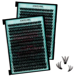 Individual Eyelash Clusters, 320 Pieces, 70D Eyelash Extensions, D Curl, Individual Eyelashes, Wispy Lashes Clusters for DIY Cluster Eyelash Extension at Home for Beginners (10-16 mm)