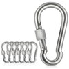 Spencer Locking Carabiner Clips 3.15'' 6 Pack-304 Premium Stainless Steel
