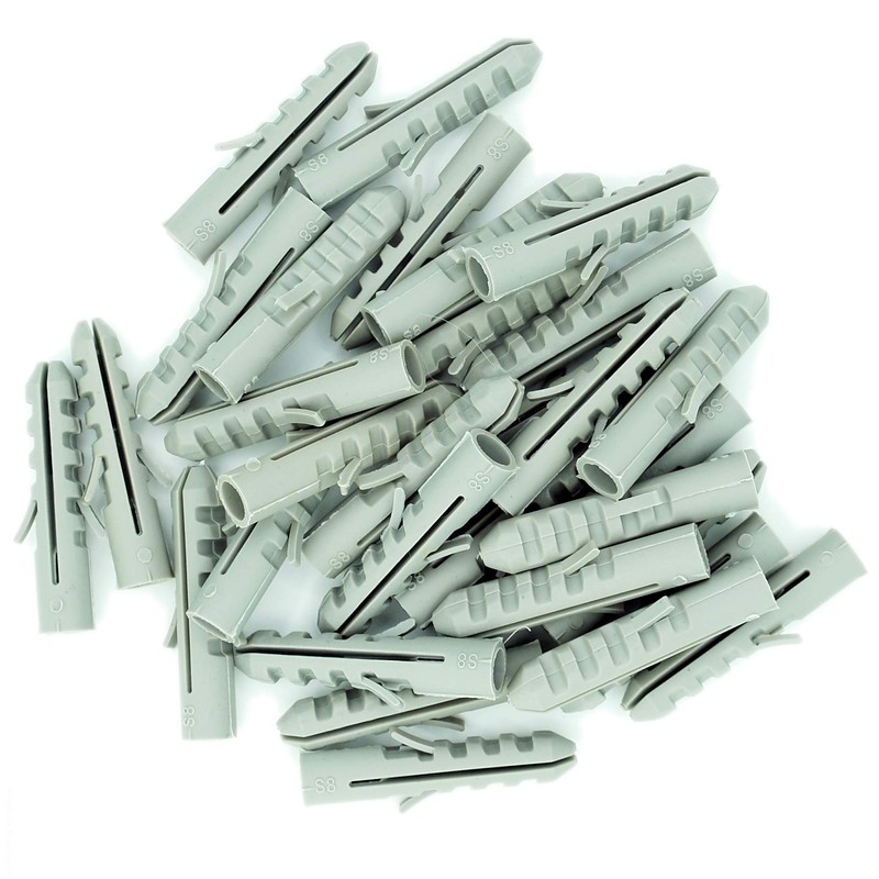 M10 (10mm x 50mm) Wall Plug (Nylon) - Nylon (Grey)