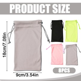 LACHT Brillentasche,Brillenetui Weich 8 Stück Brillentasche Brillen Sonnenbrillen Tasche Etui Brillenbeutel Mikrofaser Brillenhülle Sonnenbrillenetui