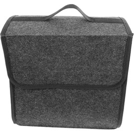 Abaodam Organizador para Maletero de Coche Bolsa de Fieltro Plegable Gris Oscuro Tamaño Pequeño Diseño Moderno para Almacenamiento en Cajuela de Vehículo