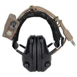 IDOGEAR Tactical Headset Cover Modular Earmuff Protection Cover Headband for General Earmuffs (Multi-camo Black)