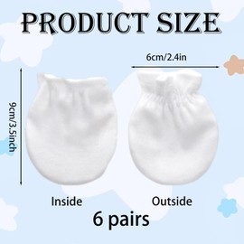 ZPSCXQ 6 Pairs Mittens Baby Newborn, Baby Mittens Newborn, Baby Mittens, Scratch Mittens Newborn, Scratch Mittens, For Babies Hand Covers | Essentials Must Haves Hand Covers