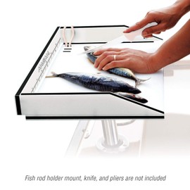 MAGMA Products Bait/Filet Mate Table, White/Black/White, 20" (T10-302B)