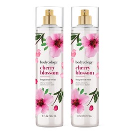 Bodycology Long-Lasting Fragrance Body Mist, Cherry Blossom, 8 fl oz (Pack of 2)