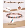Jeracol 99% Copper Bracelets for Women,Magnetic Bracelet With Heart-shaped turquoise,Adjustable