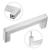sourcing map 5 Pack Square Bar Drawer Handles, 4 Inch