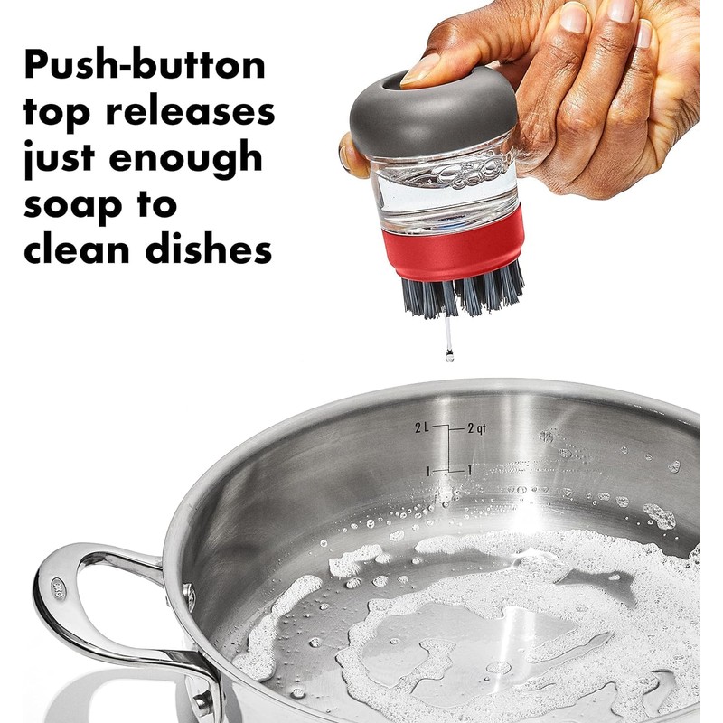 OXO - Cepillo para Polvo dispensador de jabón de Cocina