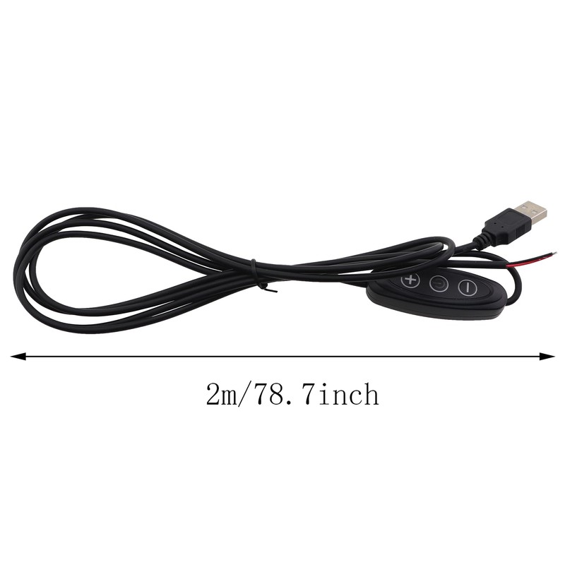 MDXing 2PCS LED Single Color 10-speed Dimming 3-Button Switch Cable