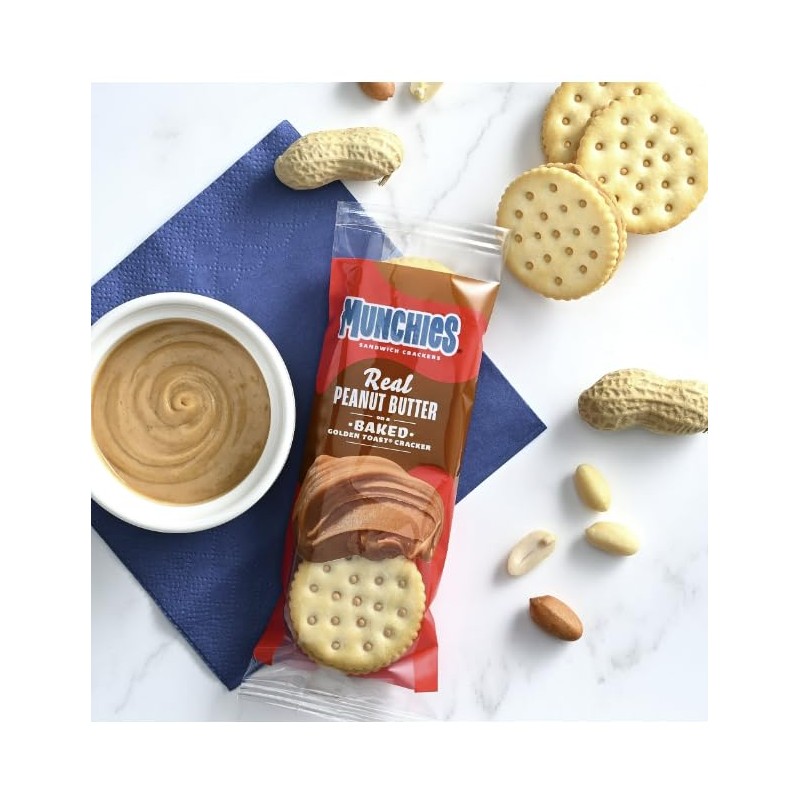 Back to School, Munchies Sandwich Crackers, Peanut Butter (16 count)