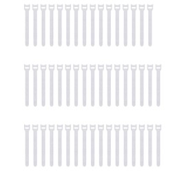Pasow 50pcs Reusable Fastening Adjustable Cable Ties Wire Management 6 Inch (White)