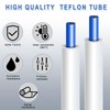 ACROSSXD 16.4ft(5M) PTFE Teflon Tube Kit,2pcs Teflon Feed Tube Connector，Tubing