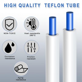 ACROSSXD 16.4ft(5M) PTFE Teflon Tube Kit,2pcs Teflon Feed Tube Connector，Tubing Cutter，2.5mm ID × 4mm OD PTFE Teflon Tube, for A1/A1 mini/P1P/P1S/X1C