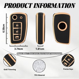 TOOMUME Car Key Cover TPU, Car Key Case Fit for Nissan Micra K14 Qashqai j11 Juke F15 X Trail T32 Pulsar C13 Rogue Murano Maxima Altima, Protective Key Fob Cover Key Fob Case - 3 Buttons