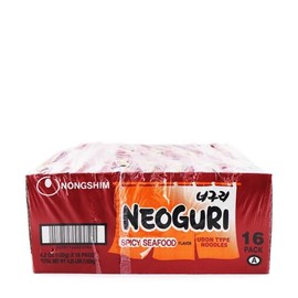 NongShim Neoguri Spicy Seafood Flavour Ramyun Noodle Soup, 4.2 Ounce (16 Pack)